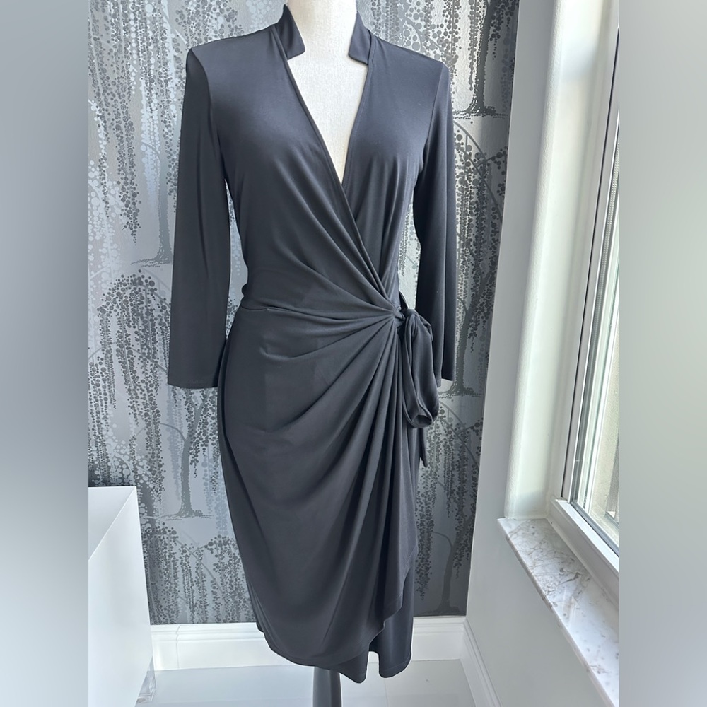 Elegant Black Wrap Dress